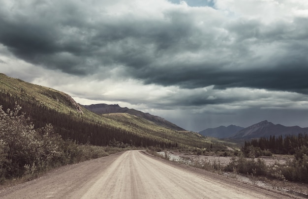 Scenic highway in Alaska, USA