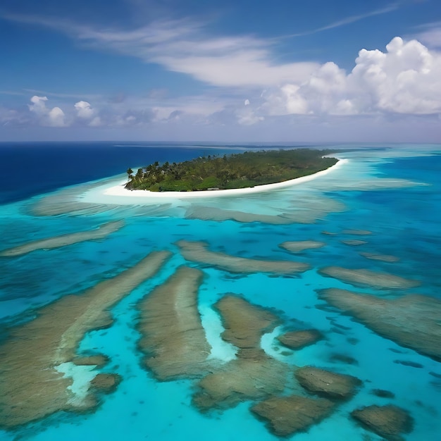 Photo scenic lakshadweep islands generated by ai