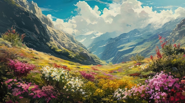 A Scenic Landscape Painting