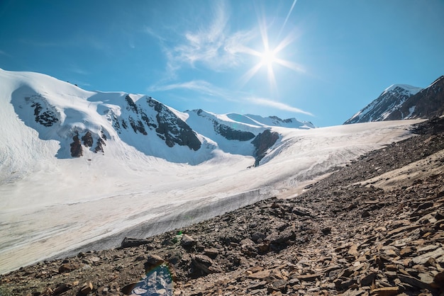 写真 山岳風景 氷河の風景 晴れた日 雪山の風景 雪山の風景