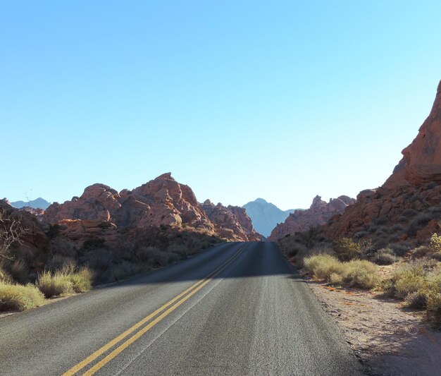 Scenic path through the Valley of Fire