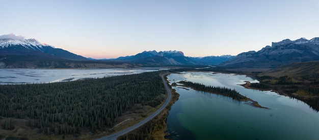 Scenic road in a Canadian Landscape