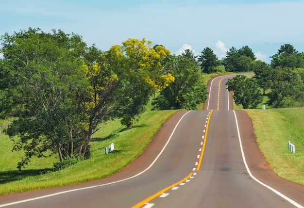 Scenic road in the mountains