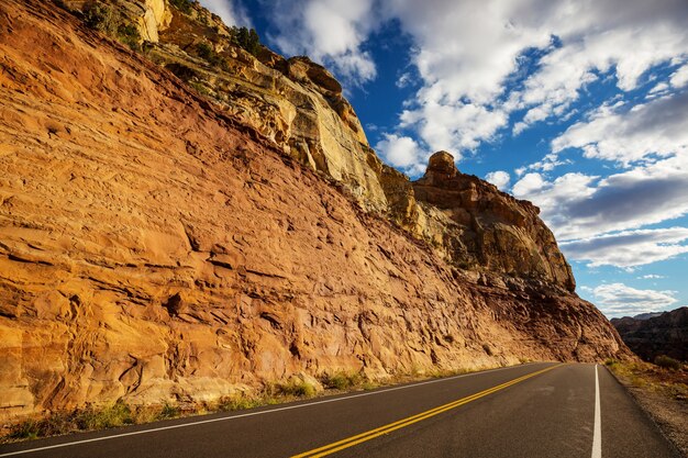 Scenic road in the mountains.