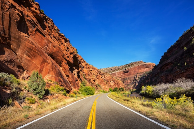 Scenic road in the mountains.