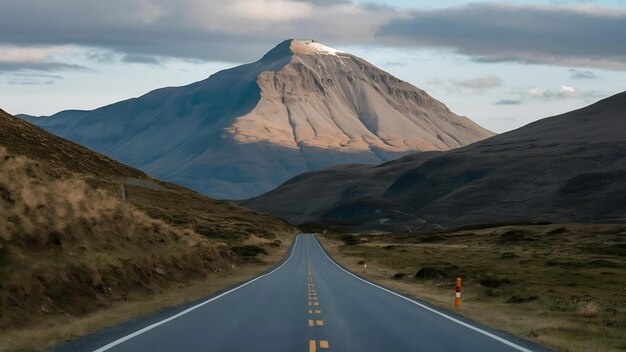 Scenic route leading to a mountain