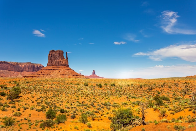 Scenic sandstones landscape at Monument Valley