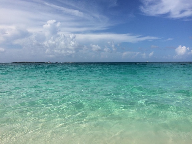 Foto immagine panoramica del mare calmo