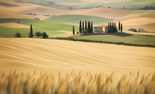 Scenic Toscana landscape with rolling hills