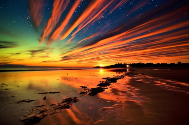 Scenic Twilight Beachscape