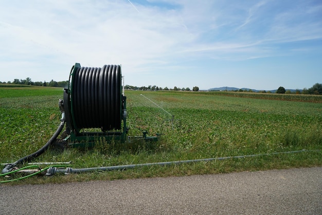 Foto vista panoramica di un campo agricolo contro il cielo