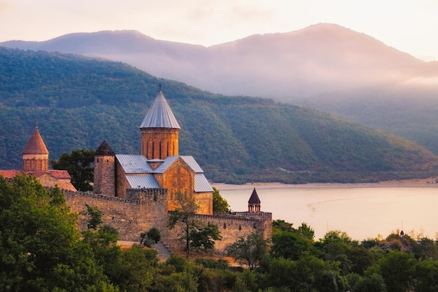 Scenic view of Ananuri fortress in Georgia