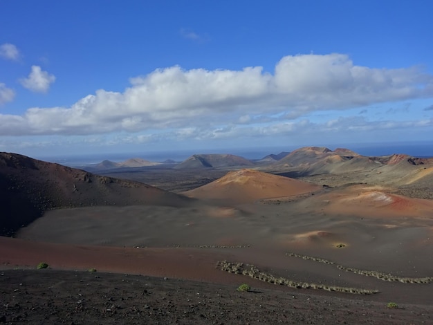 Photo scenic view of arid landscape against sky