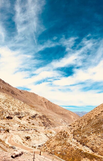 Scenic view of arid landscape against sky