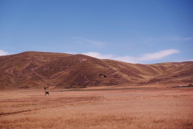 Scenic view of arid landscape against sky