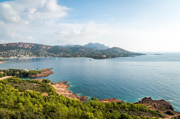 Foto vista panoramica della baia contro il cielo