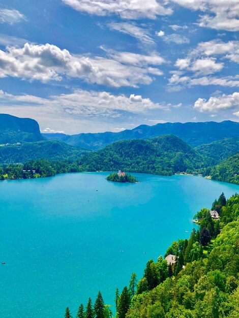 Foto vista panoramica della baia contro il cielo