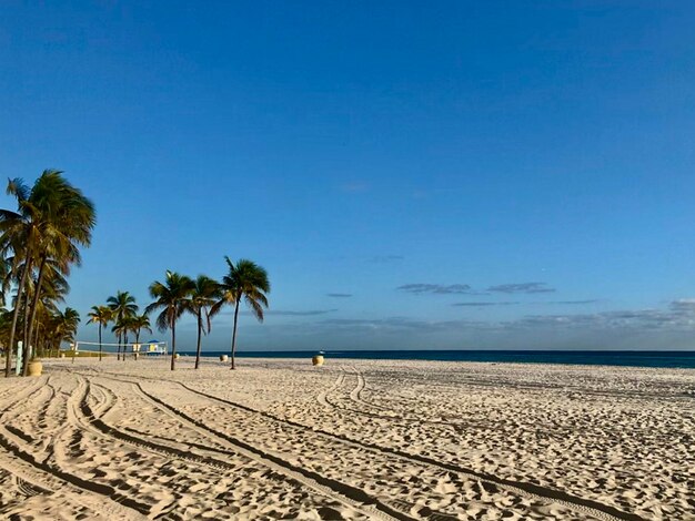 Foto vista panoramica della spiaggia contro il cielo blu