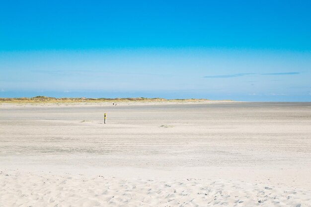 Foto vista panoramica della spiaggia contro il cielo blu