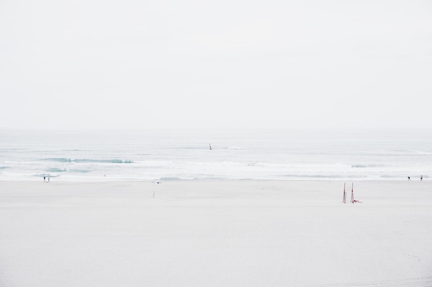 Photo scenic view of beach against clear sky