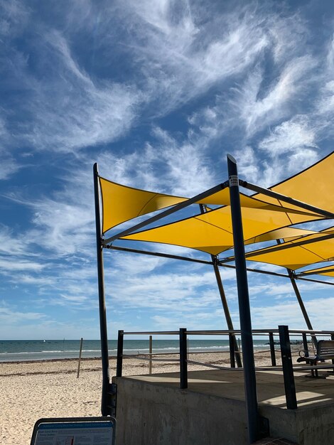 Foto vista panoramica della spiaggia contro il cielo