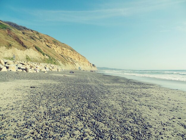 Photo scenic view of beach against sky