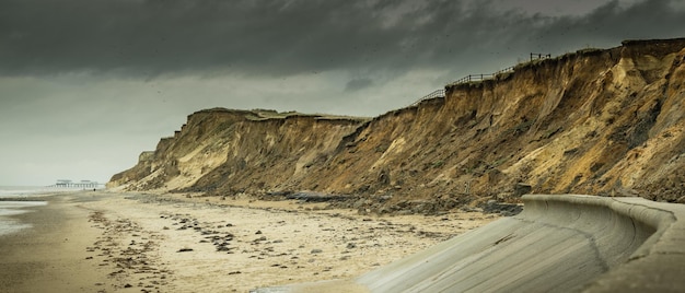 Foto vista panoramica della spiaggia contro il cielo