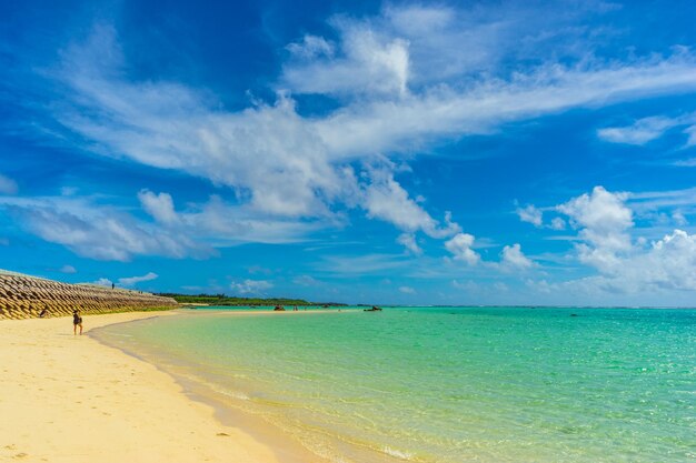 Foto vista panoramica della spiaggia contro il cielo