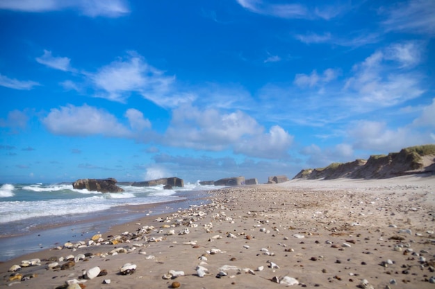 Photo scenic view of beach against sky