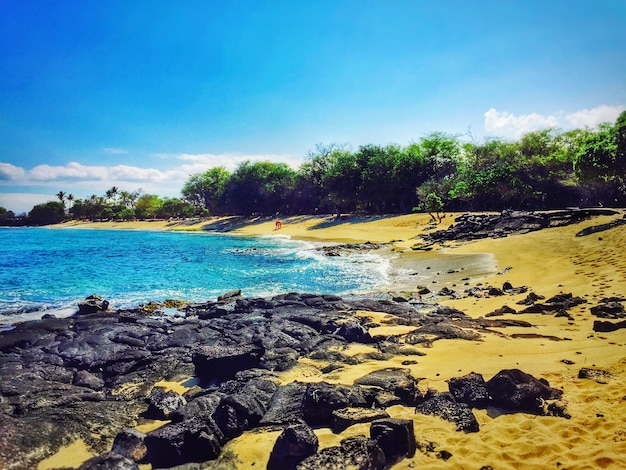 Photo scenic view of beach against sky