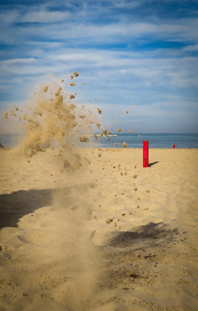 Photo scenic view of beach against sky