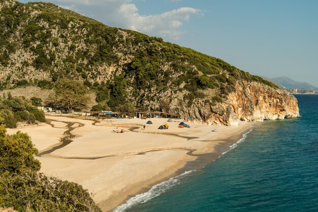 Photo scenic view of beach against sky