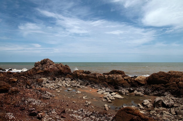 Foto vista panoramica della spiaggia contro il cielo