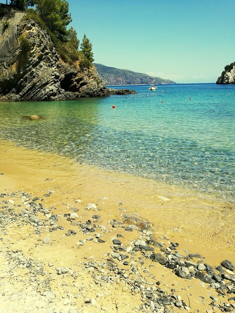 Photo scenic view of beach against sky