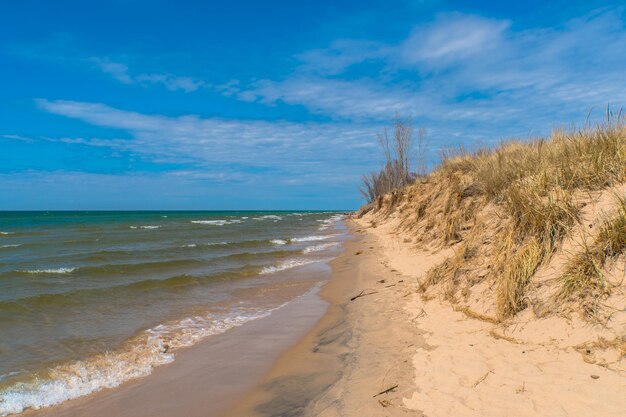 Foto vista panoramica della spiaggia contro il cielo