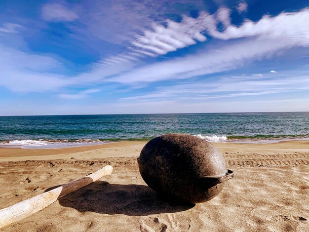 Foto vista panoramica della spiaggia contro il cielo