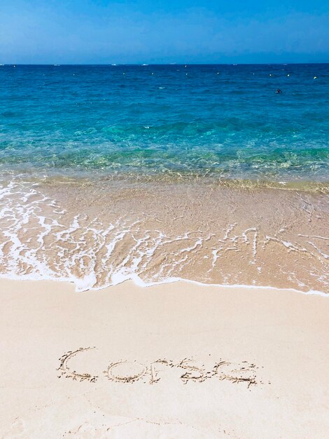 Photo scenic view of beach against sky