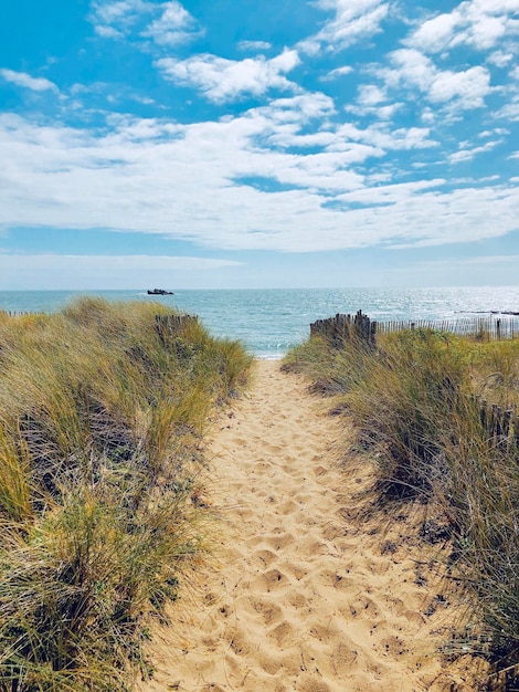 Photo scenic view of beach against sky