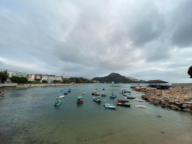 Foto vista panoramica della spiaggia contro il cielo