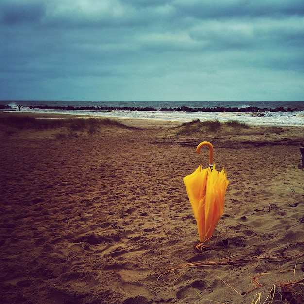 Foto vista panoramica della spiaggia contro il cielo