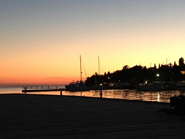 Scenic view of beach at sunset