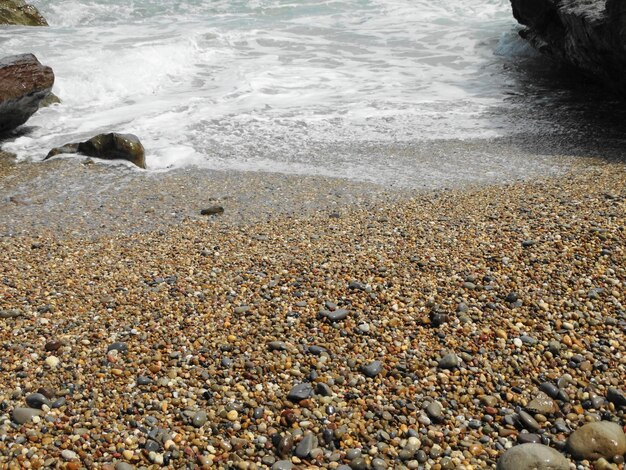 Foto la vista panoramica della spiaggia