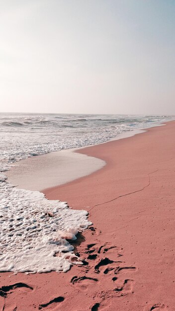 Foto la vista panoramica della spiaggia