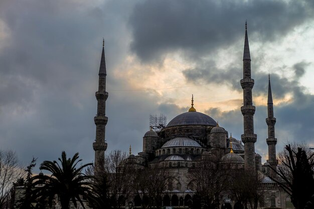 Scenic view of the beautiful Blue Mosque in Istanbul