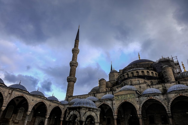 Scenic view of the beautiful Blue Mosque in Istanbul