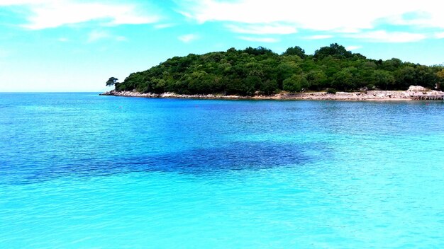 Scenic view of blue sea