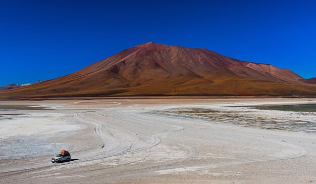 Scenic view of a bolivian salt desert