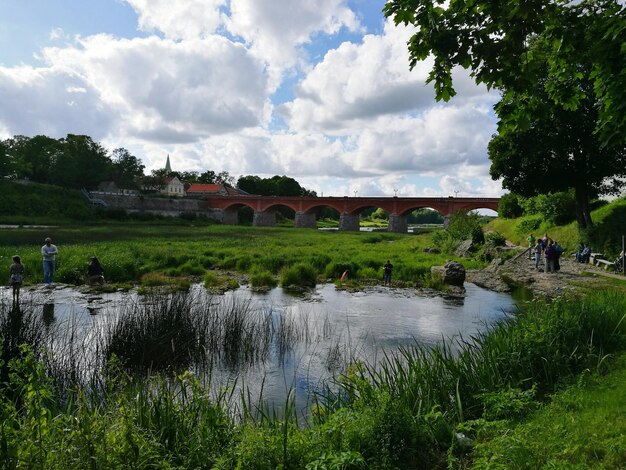 Photo scenic view of bridge against sky