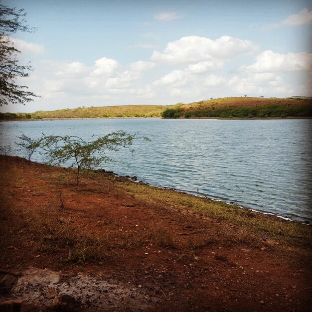 Scenic view of calm lake