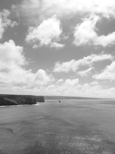 Vista panoramica del mare calmo